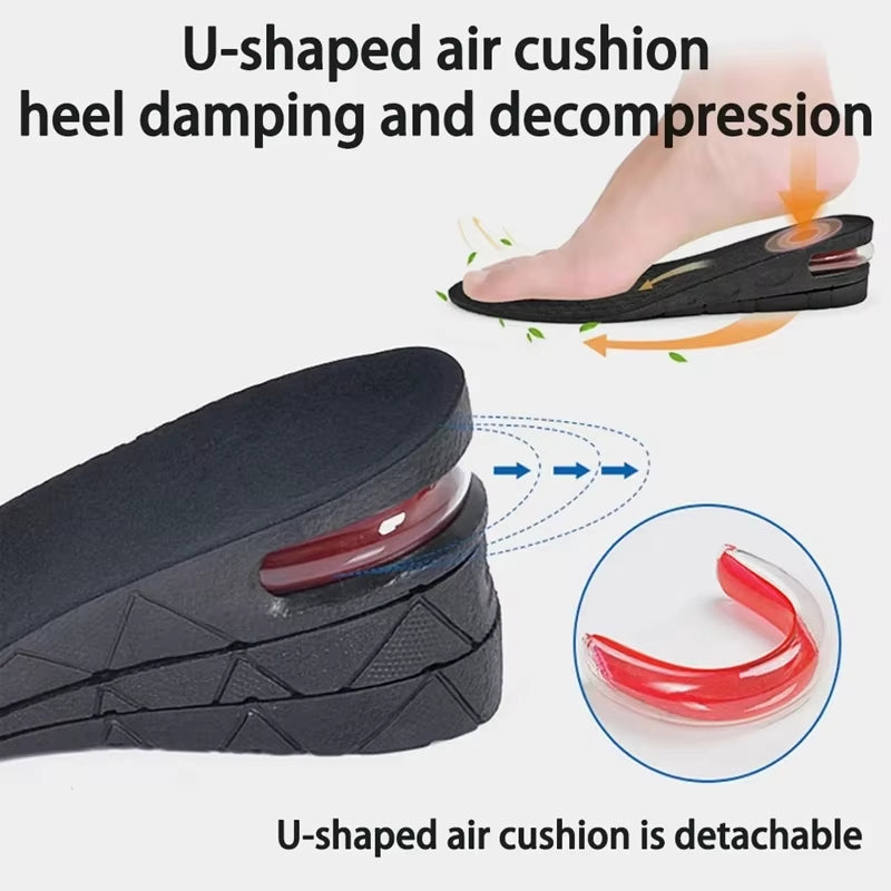 Height Increase Insole Air Cushion Elevator Shoe Insole Lifts Kits Inserts 3-9Cm Variable Height Shoe Insolesair Shock Absorbing